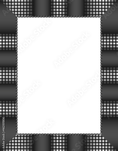 Modèle de Cadre avec Motif sur Fond Blanc