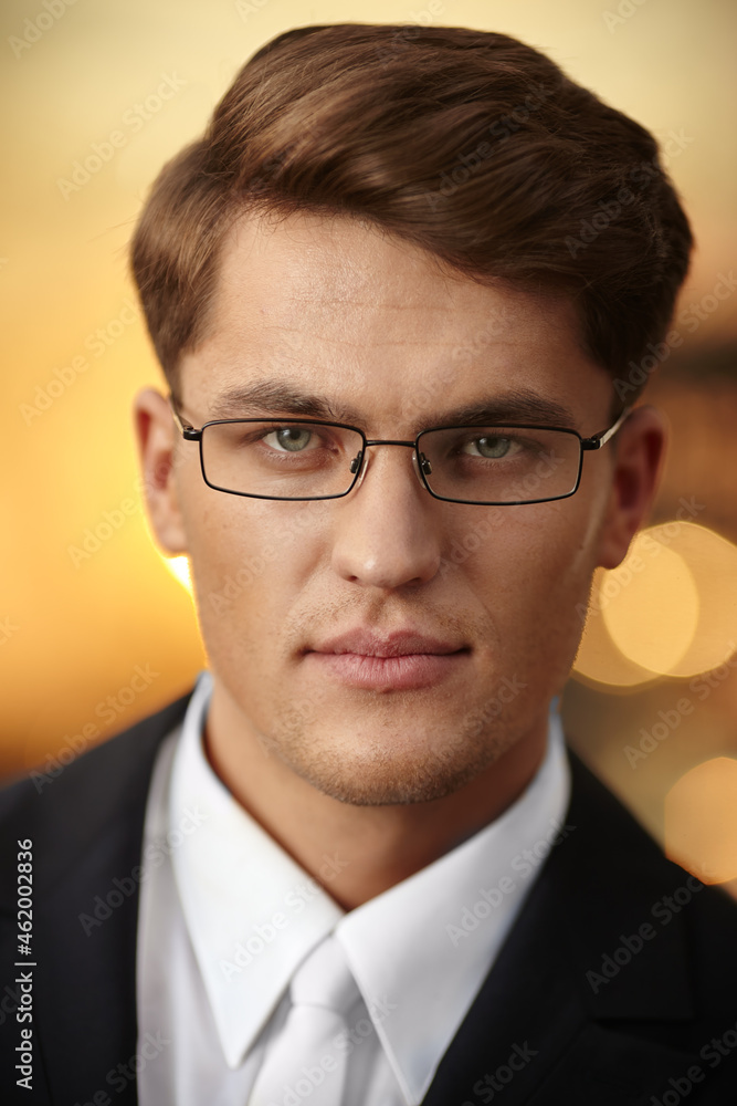 Portrait of an adult male model with glasses. Business man. Portrait of an adult male model with glasses. Business man.