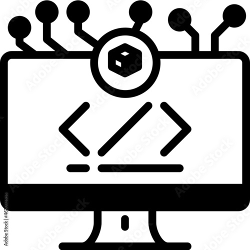 digital solid line icon