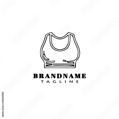 bustier logo cartoon icon template black isolated vector