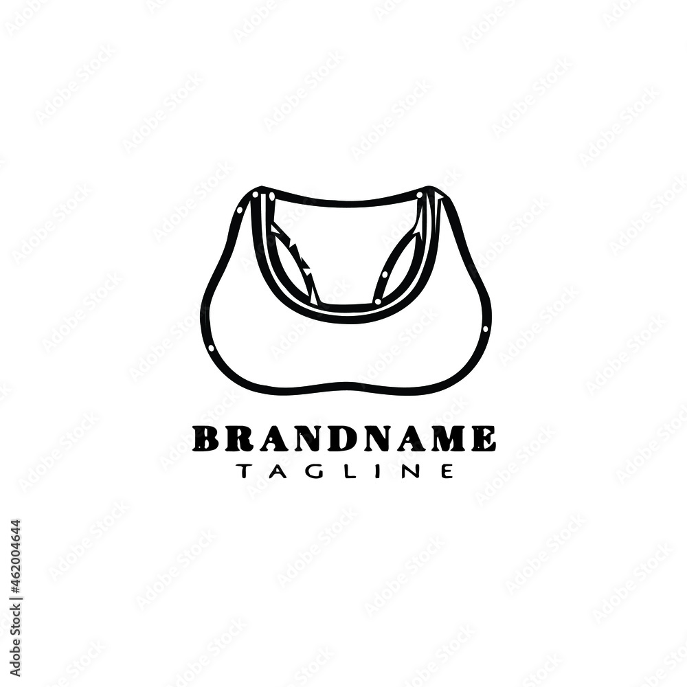 bra logo cartoon icon template black isolated cute illustration