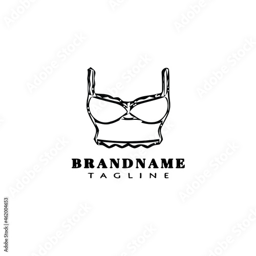 bustier logo icon template black isolated vector illustration