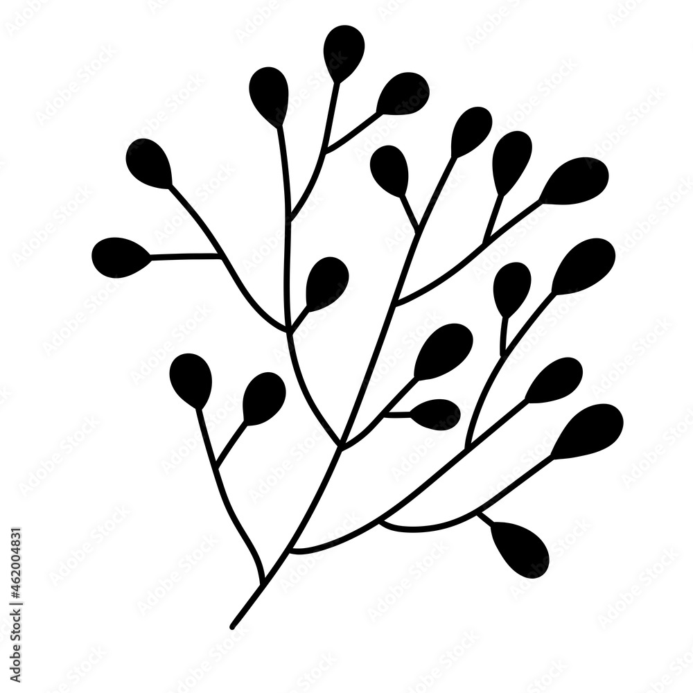 Doodle ethnic line art flower on white background Doodle ethnic line art flower on white background