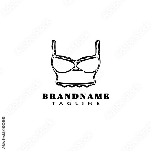 bustier logo cartoon icon template isolated vector illustration