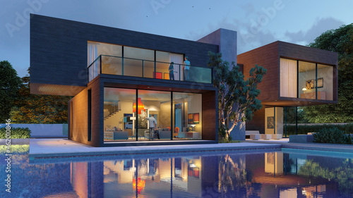 Big contemporary villa in d...