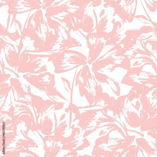 Floral Brush strokes Seamless Pattern Background