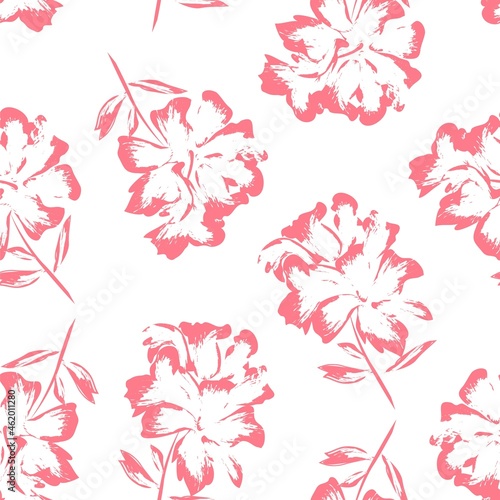 Floral Brush strokes Seamless Pattern Background