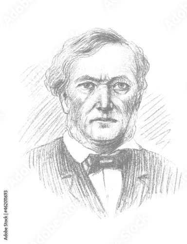 Richard Wagner (1813-1883), after a vintage Illustration