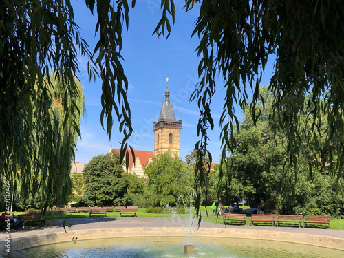 Canvas Print European city hall