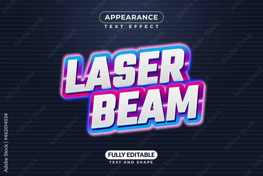 Editable Text Effect For Card, Video, Games, Mockup, Cover, Title, Laser, Light, Beam, Shine