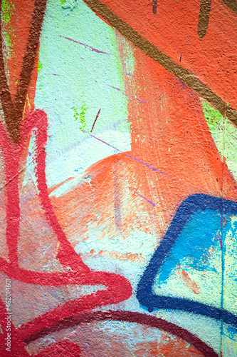 textured wall with graffiti Texture for design background.