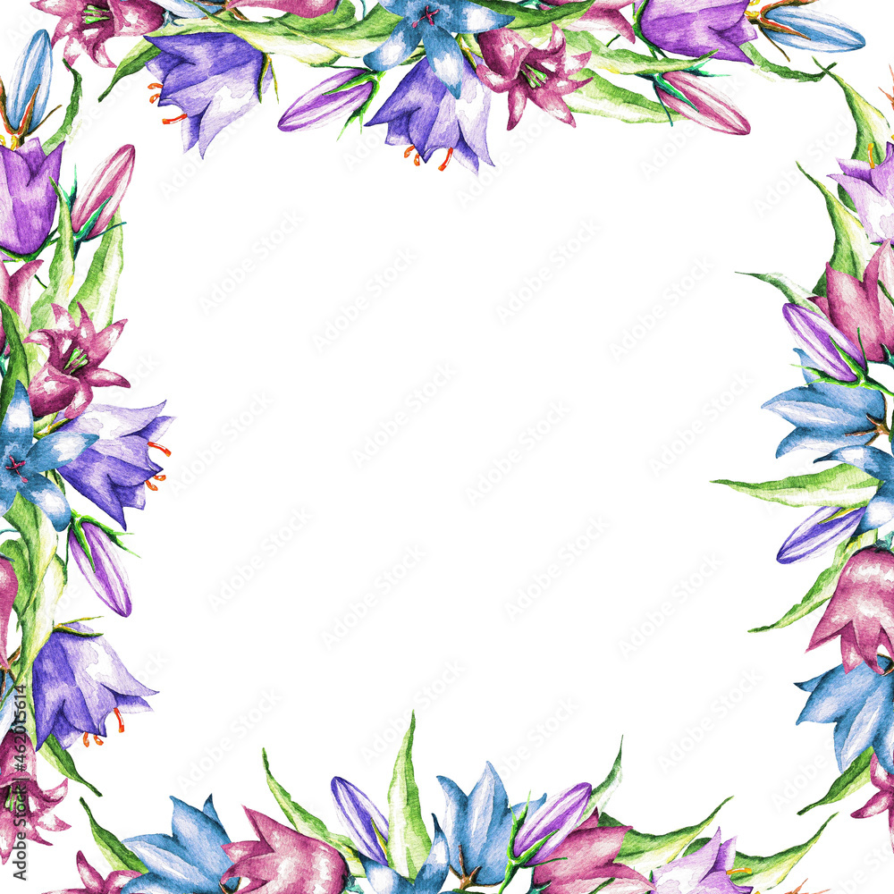 A bouquet of bells. Frame. Watercolor (2) A bouquet of bells. Frame. Watercolor (2)