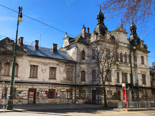 Abandoned train station in Vysehrad, Prague photo