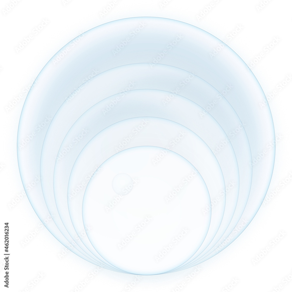 Fototapeta premium Futuristic button. Pressing the button. Stains. Concentric circles.