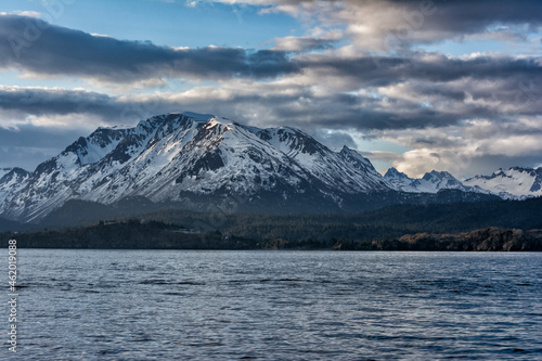 landscape with mountains and snow