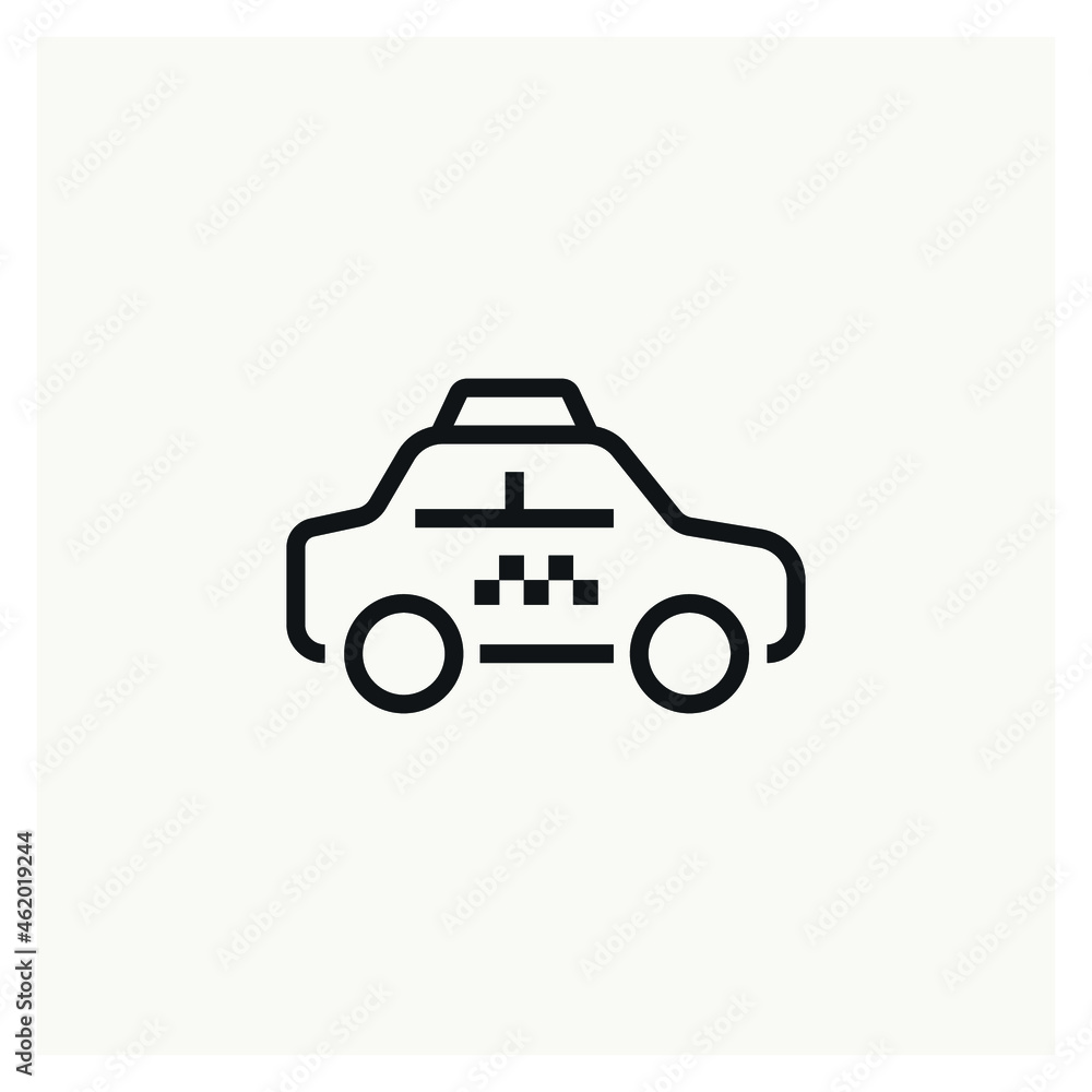Taxi car icon sign vector