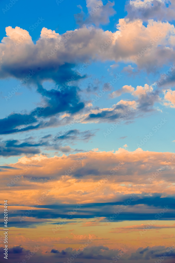 Fantastic colorful sunset with cloudy sky Fantastic colorful sunset with cloudy sky