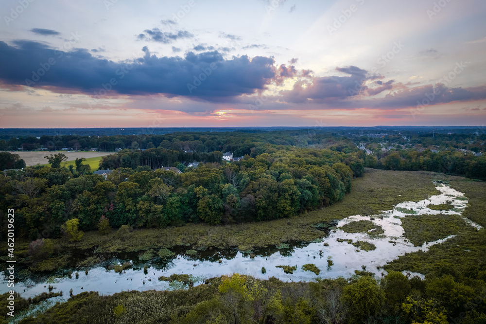 Aerial Drone of Plainsboro Cranbury Princeton New Jersey 