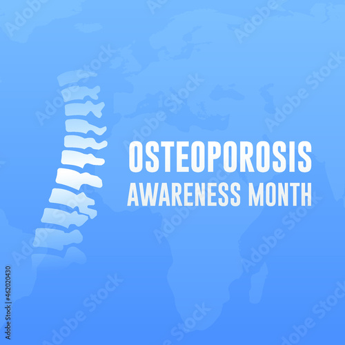 world osteoporosis day modern creative banner, sign, design concept, social media post, template with broken bones vector on an abstract background. 
