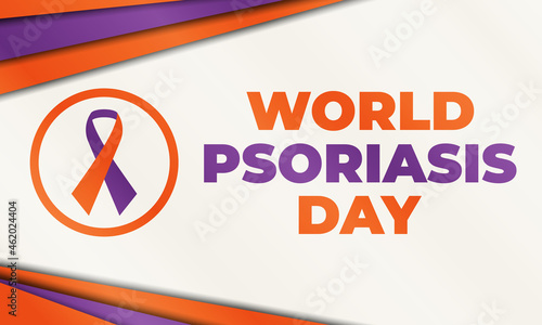 World Psoriasis Day, observed on October 29 and sponsored by the International Federation of Psoriasis Associations. Poster, card, banner, background design. 