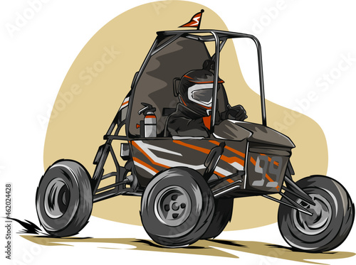 Illustration of extreme sport in hand drawing style suitable for label or logo design