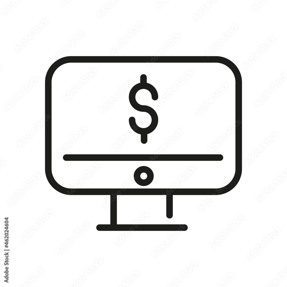 Computer Icon Isolated On White Background. Monitor Symbol Modern, Simple, Vector, Icon For Website Design, Mobile APP, UI. Vector Illustration Computer Icon Isolated On White Background. Monitor Symbol Modern, Simple, Vector, Icon For Website Design, Mobile APP, UI. Vector Illustration