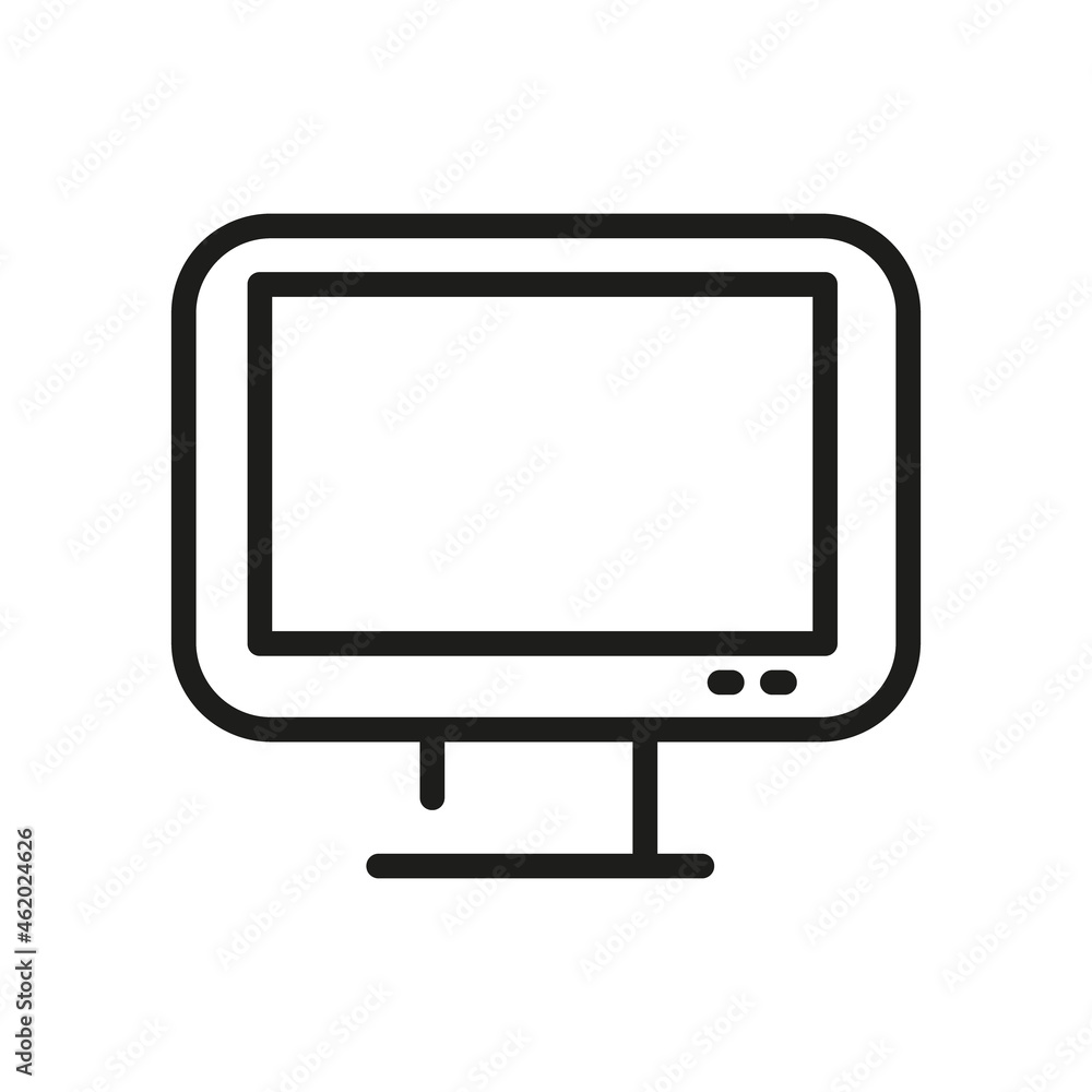 Computer Icon Isolated On White Background. Monitor Symbol Modern, Simple, Vector, Icon For Website Design, Mobile APP, UI. Vector Illustration Computer Icon Isolated On White Background. Monitor Symbol Modern, Simple, Vector, Icon For Website Design, Mobile APP, UI. Vector Illustration