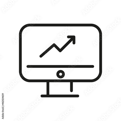 Computer Icon Isolated On White Background. Monitor Symbol Modern, Simple, Vector, Icon For Website Design, Mobile APP, UI. Vector Illustration