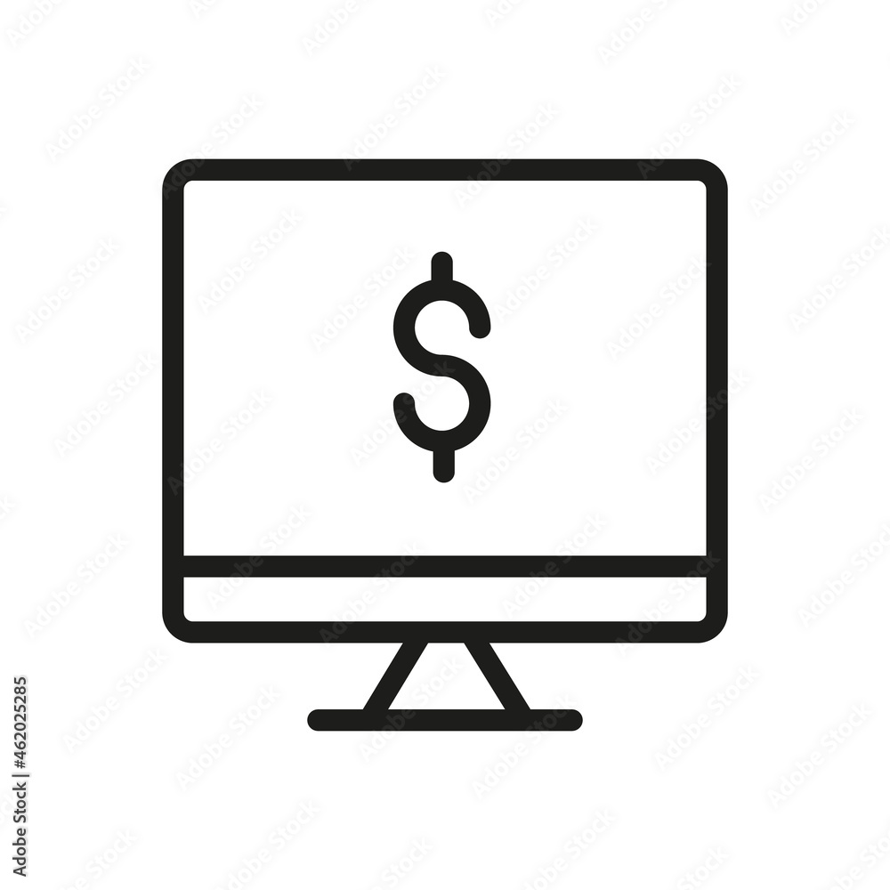 Computer Icon Isolated On White Background. Monitor Symbol Modern, Simple, Vector, Icon For Website Design, Mobile APP, UI. Vector Illustration Computer Icon Isolated On White Background. Monitor Symbol Modern, Simple, Vector, Icon For Website Design, Mobile APP, UI. Vector Illustration