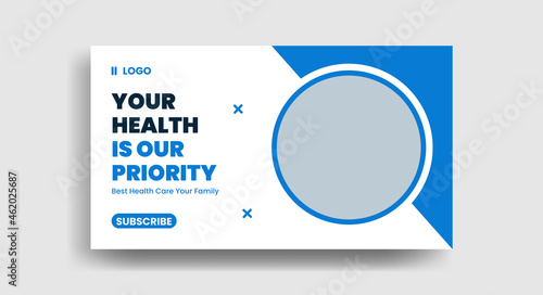 Medical Healthcare YouTube Thumbnail Design and Web Banner