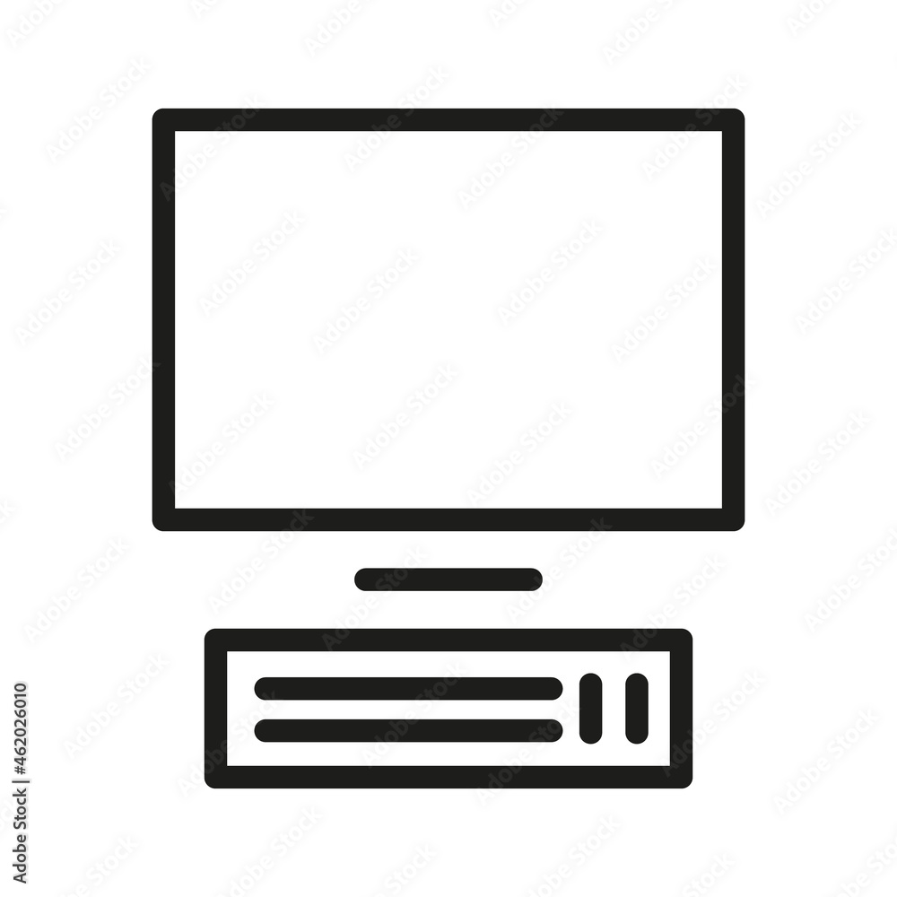 Computer Icon Isolated On White Background. Monitor Symbol Modern, Simple, Vector, Icon For Website Design, Mobile APP, UI. Vector Illustration Computer Icon Isolated On White Background. Monitor Symbol Modern, Simple, Vector, Icon For Website Design, Mobile APP, UI. Vector Illustration