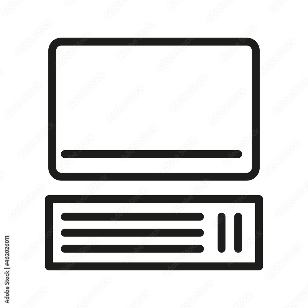 Computer Icon Isolated On White Background. Monitor Symbol Modern, Simple, Vector, Icon For Website Design, Mobile APP, UI. Vector Illustration Computer Icon Isolated On White Background. Monitor Symbol Modern, Simple, Vector, Icon For Website Design, Mobile APP, UI. Vector Illustration