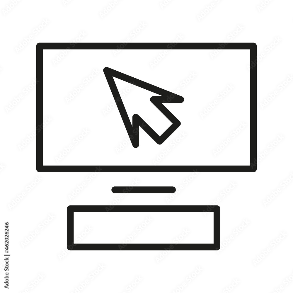 Computer Icon Isolated On White Background. Monitor Symbol Modern, Simple, Vector, Icon For Website Design, Mobile APP, UI. Vector Illustration Computer Icon Isolated On White Background. Monitor Symbol Modern, Simple, Vector, Icon For Website Design, Mobile APP, UI. Vector Illustration
