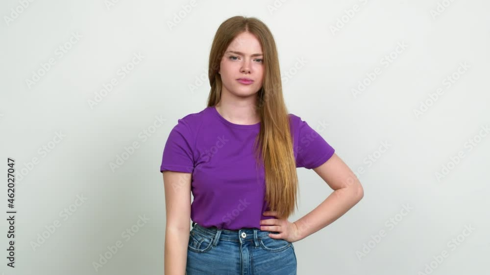 Teenager girl doing silence gesture over isolated background Teenager girl doing silence gesture over isolated background
