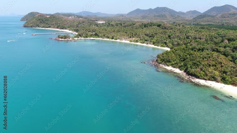 4K Shooting With Drone. Beach in tropical paradise, Koh Yao Yai island in Phang-nga, Thailand. Landscape with tropical. 4K Shooting With Drone. Beach in tropical paradise, Koh Yao Yai island in Phang-nga, Thailand. Landscape with tropical.