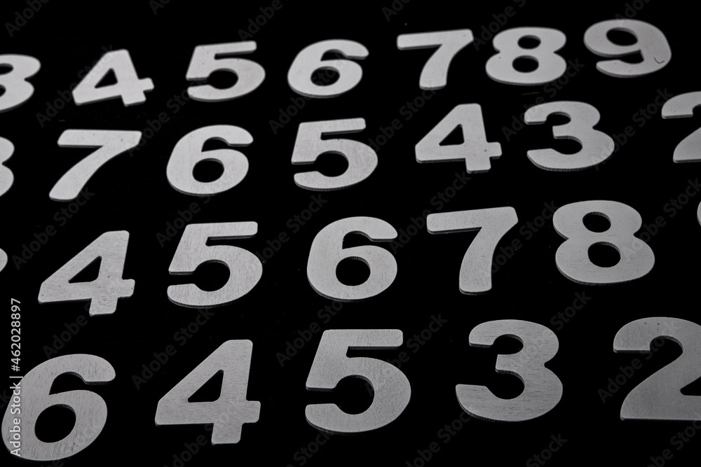 Background of numbers. from zero to nine. Finance data concept. Matematic. Seamless pattern with numbers. financial crisis concept. Business success