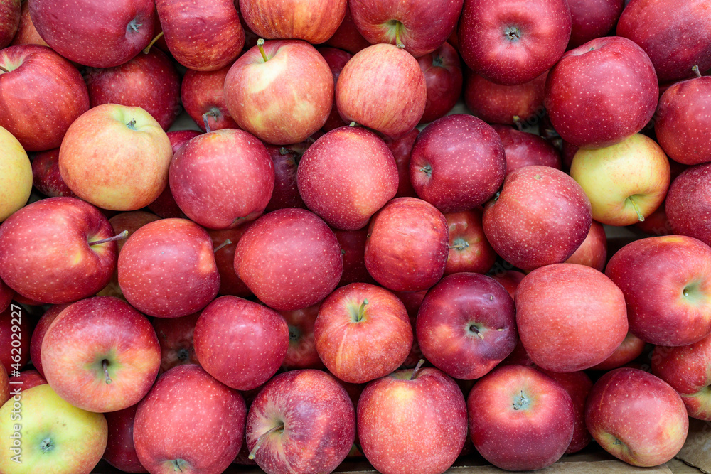 juicy red apples on the store counter juicy red apples on the store counter