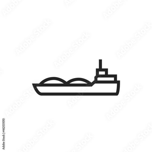 barge line icon. water transportation symbol. isolated vector image