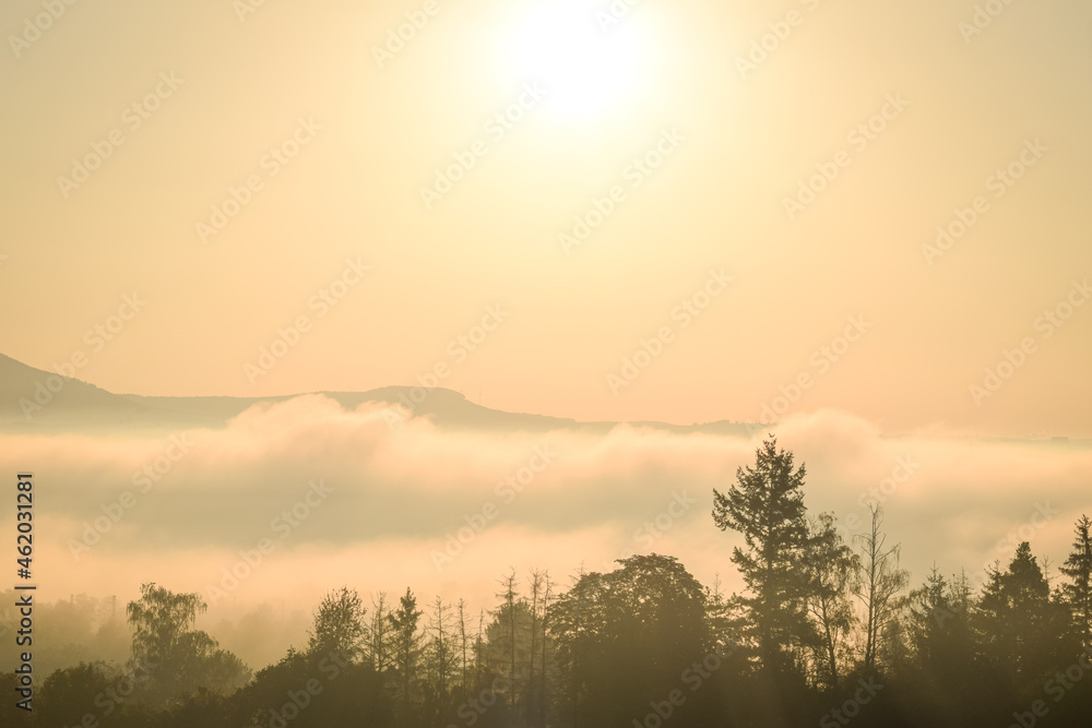 sunrise in the mountains