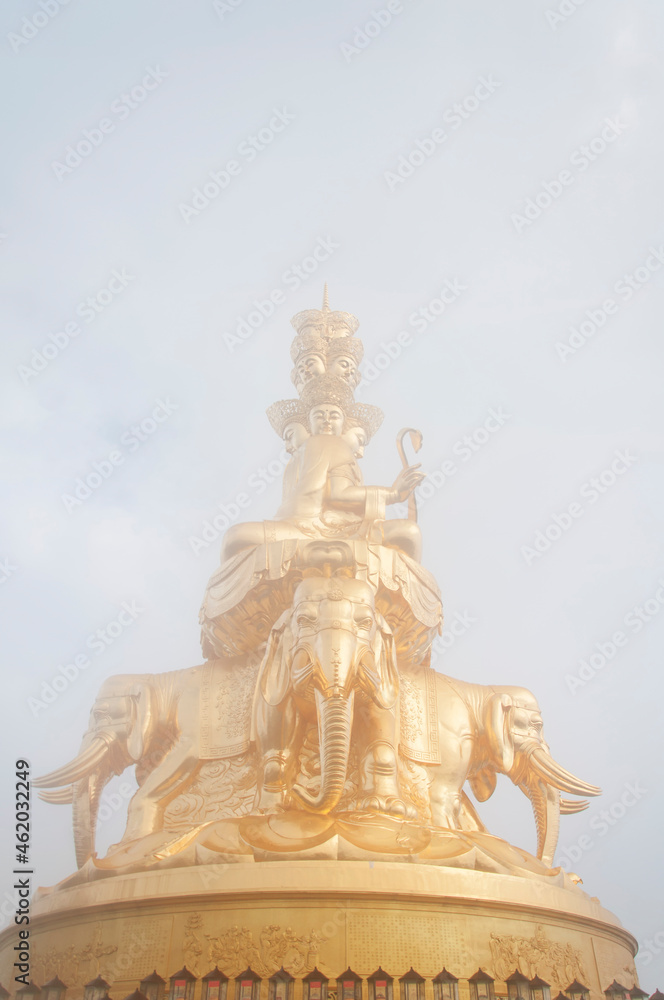 gold statue of Samantabhadra Bodhisattva mount emei gold statue of Samantabhadra Bodhisattva mount emei