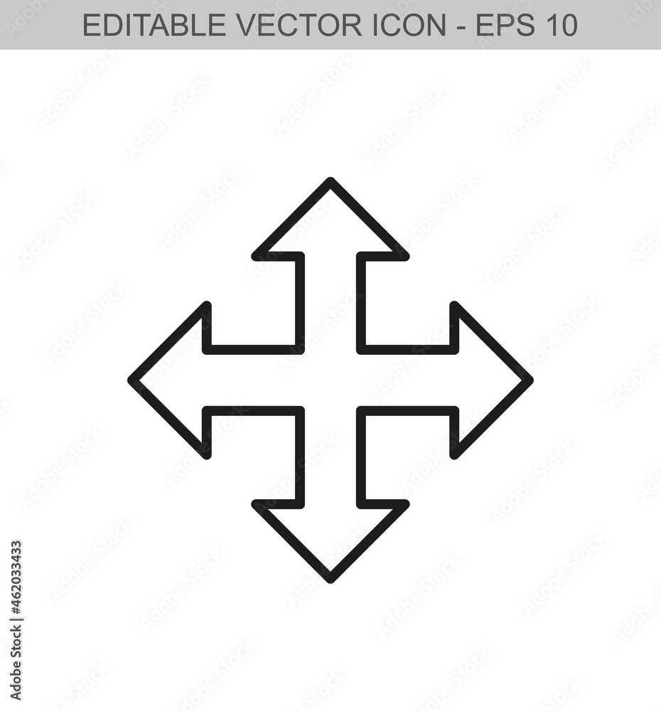 Arrow sign with four different directions Arrow sign with four different directions