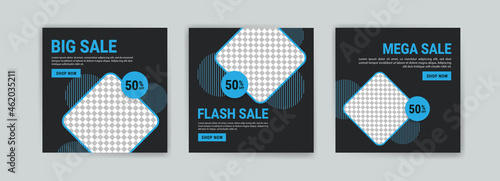 Sale square banner template for social media posts.