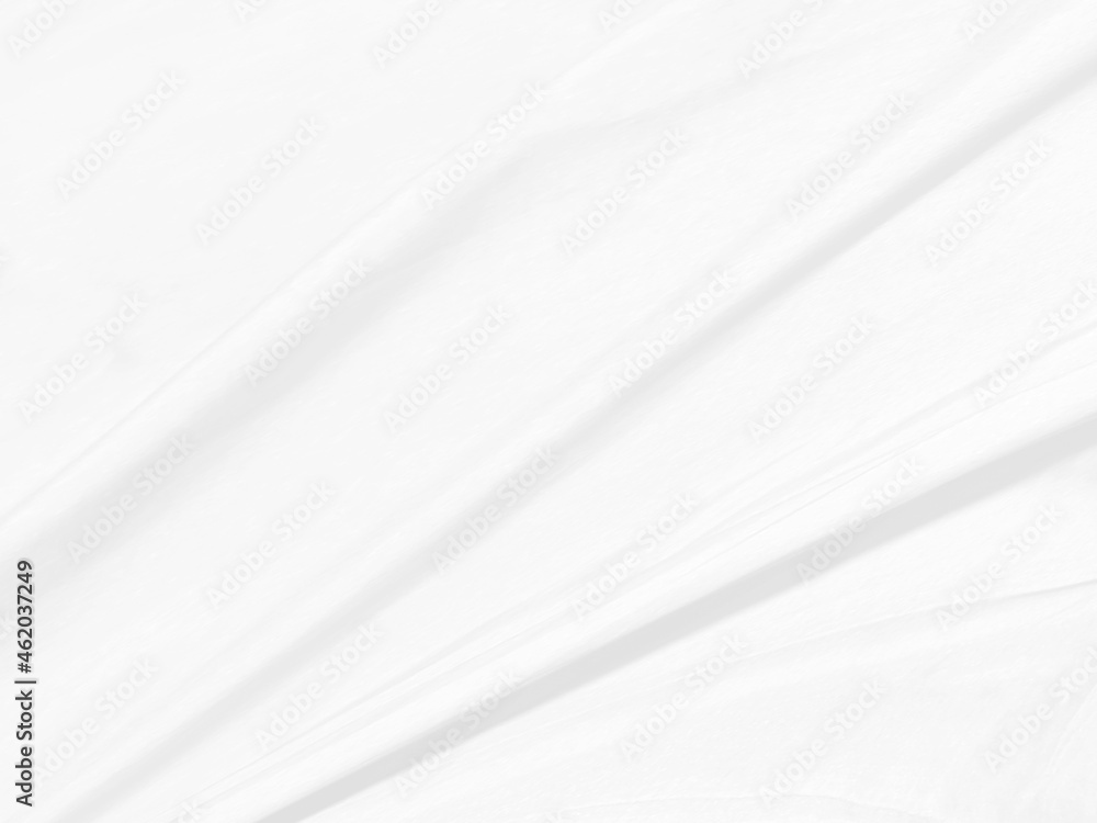 Fototapeta premium Clean fashion woven beautiful soft fabric abstract smooth curve shape decorative textile white background