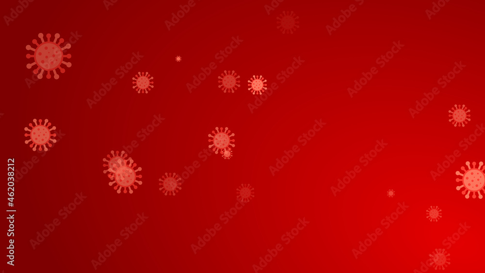 Coronavirus red pattern banner background. Abstract healthcare Illustrations concept COVID-19.