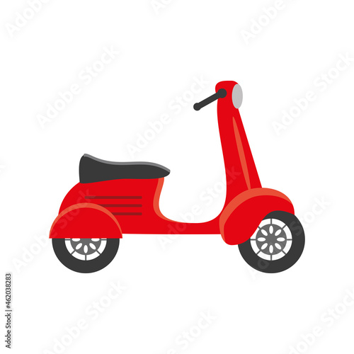 vintage red motorbike