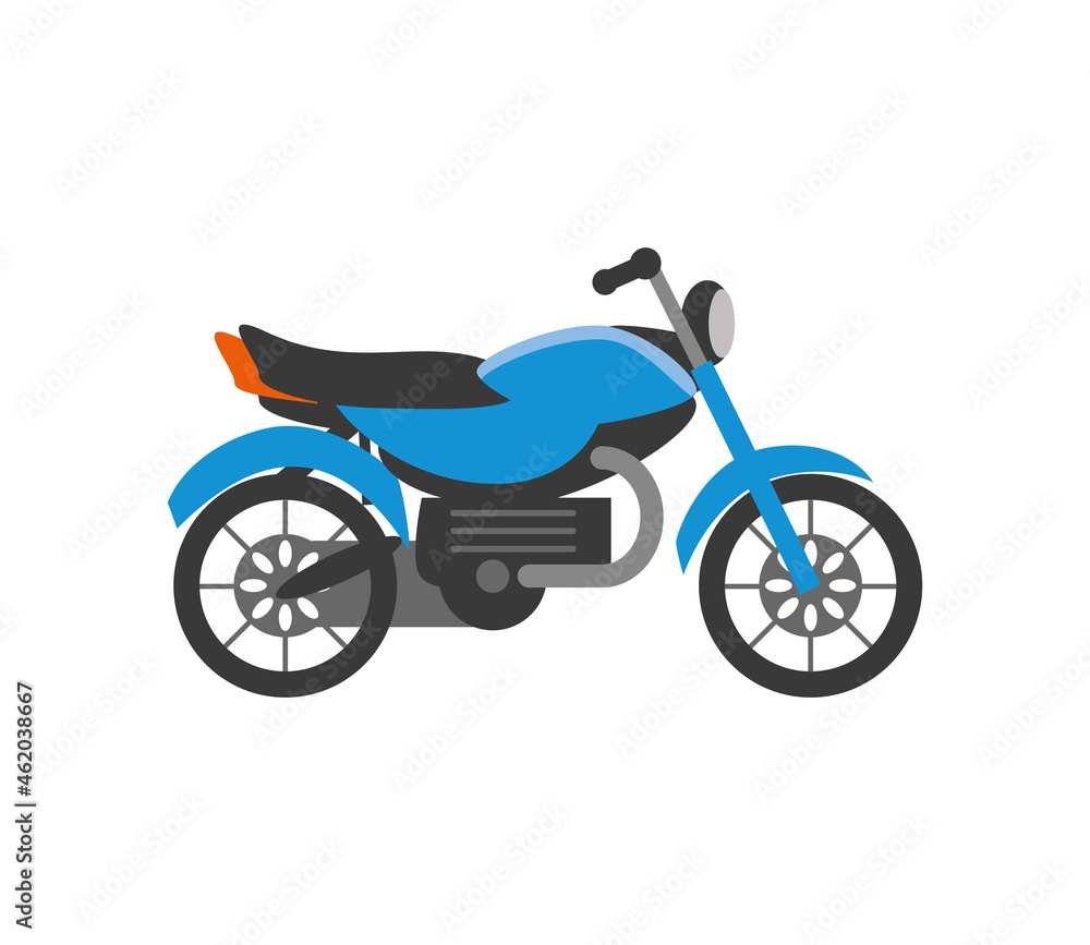 Fototapeta premium blue motorcycle transport
