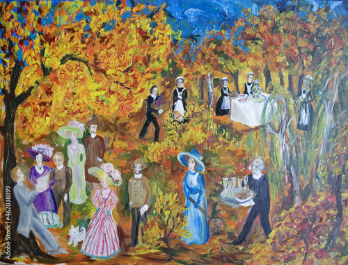Bild auf Leinwand Historical personages Belle Epoque