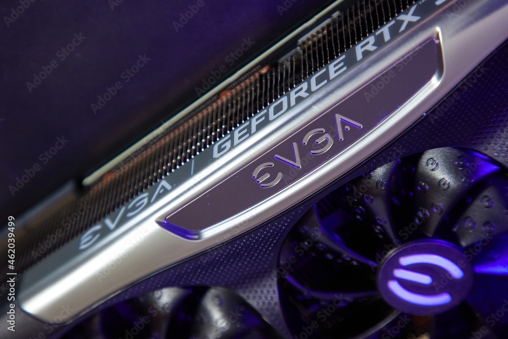 Geforce RTX 3090 Nvidia GPU graphics card detail Stock Photo | Adobe Stock