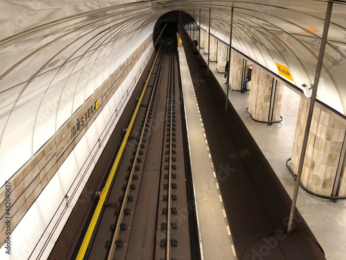 Photography Subway tracks underground