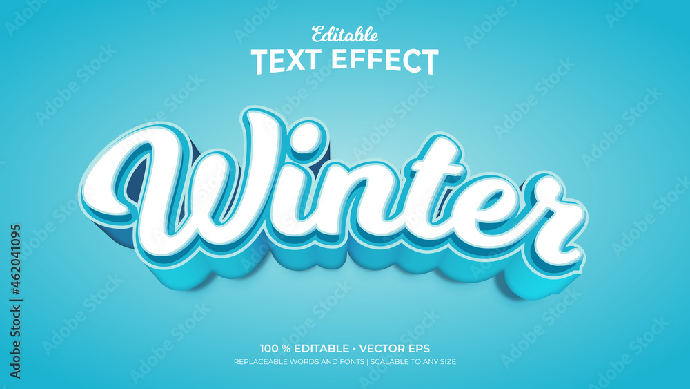 Winter Text Effect